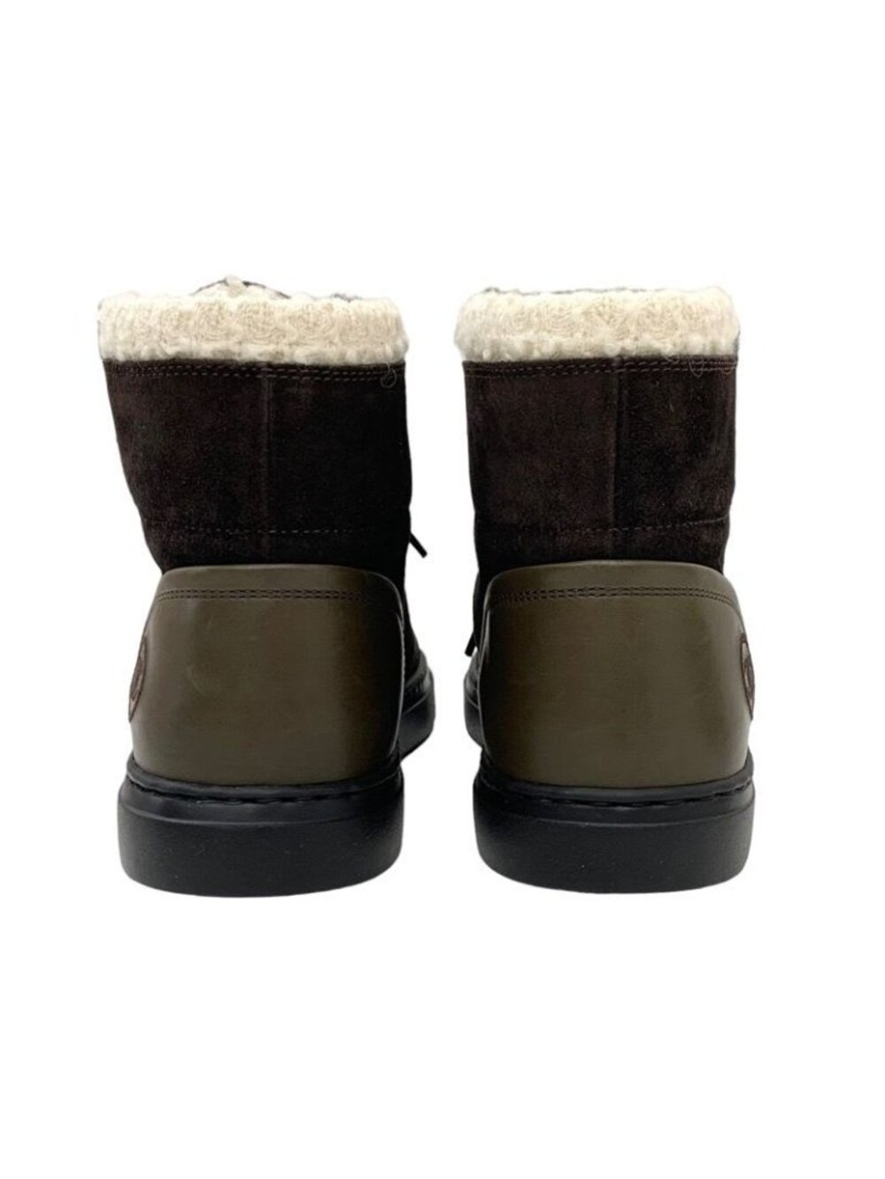 Chanel Sneakers Shoes Suede Leather Brown White High Cut Coco Mark - Picture 5 of 9